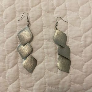 Silver dangle earrings